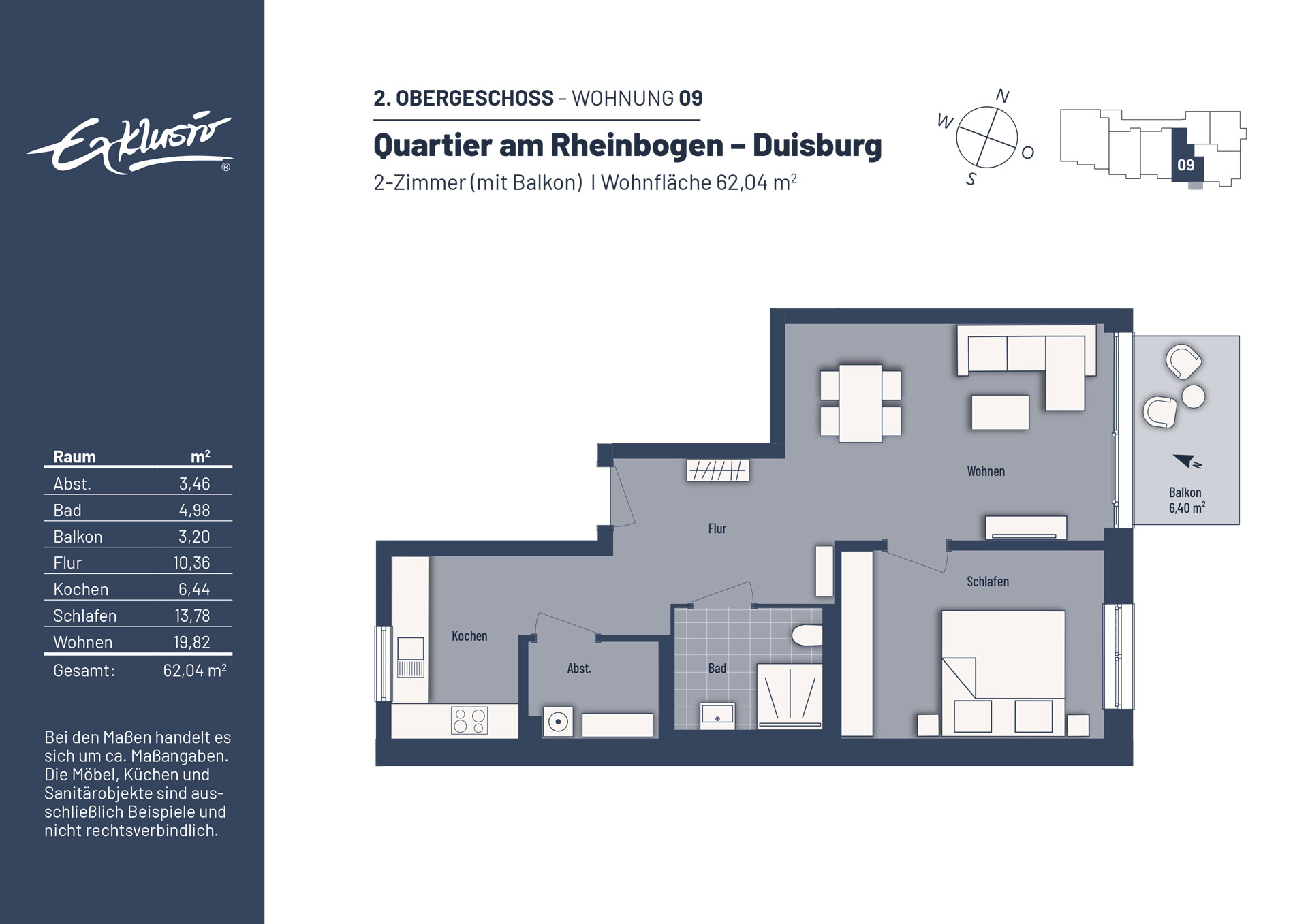 Wohnung zum Kauf provisionsfrei 265.000 € 2 Zimmer 61,8 m²<br/>Wohnfläche Buchholz Duisburg 47249