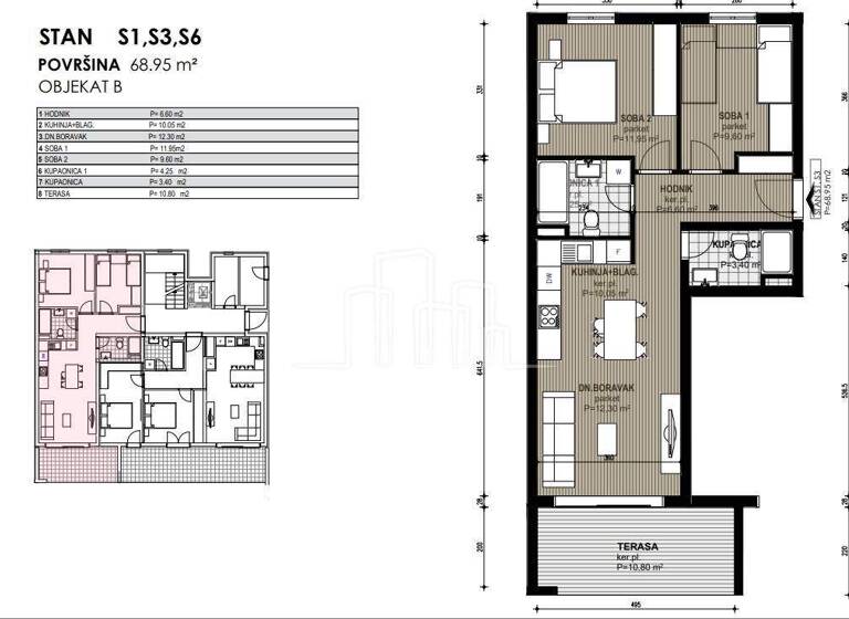 Wohnung zum Kauf 3 Zimmer Zivogosce