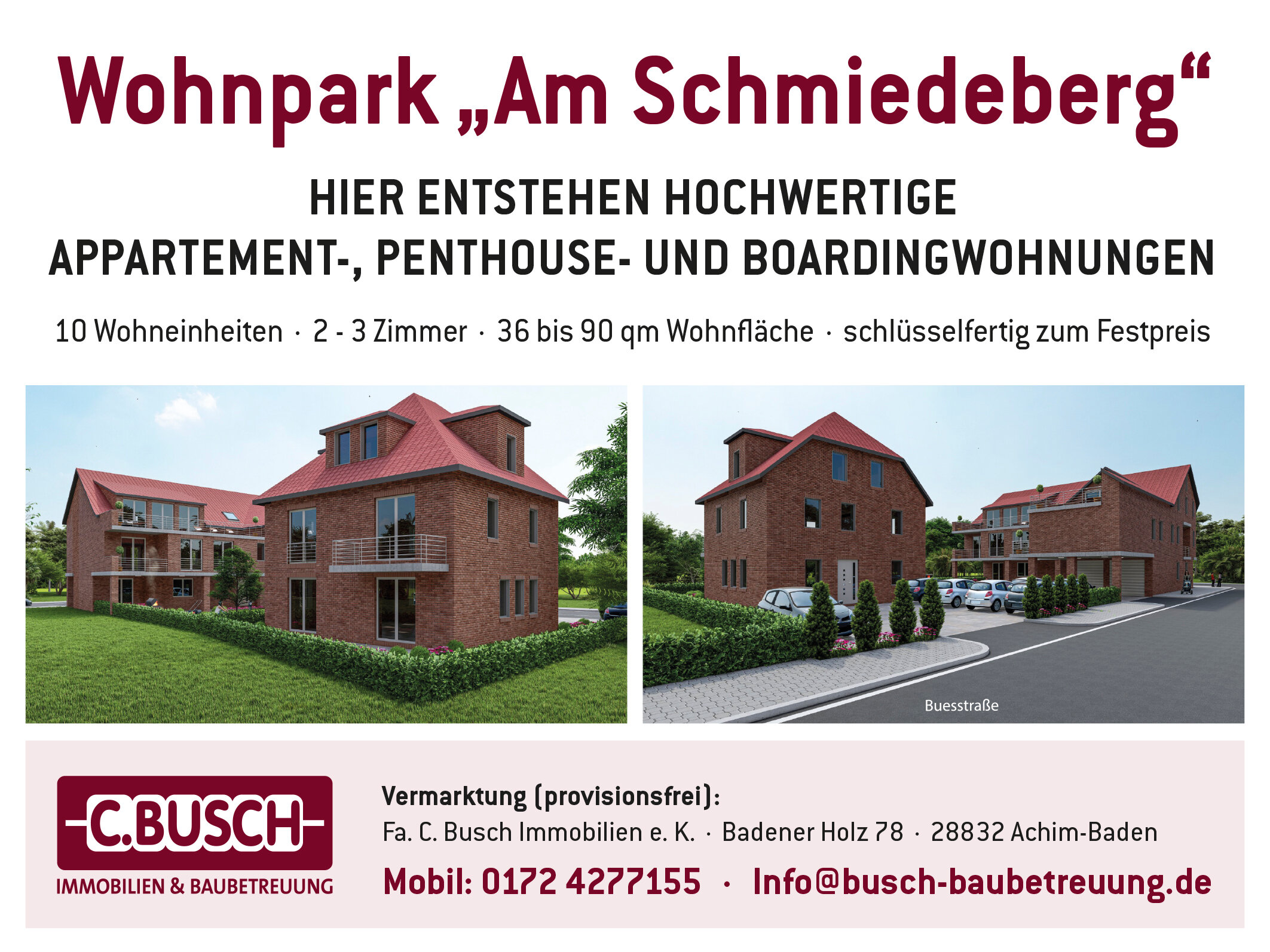 Wohnung zum Kauf 357.900 € 2 Zimmer 73 m²<br/>Wohnfläche EG<br/>Geschoss ab sofort<br/>Verfügbarkeit Achim Achim 28832