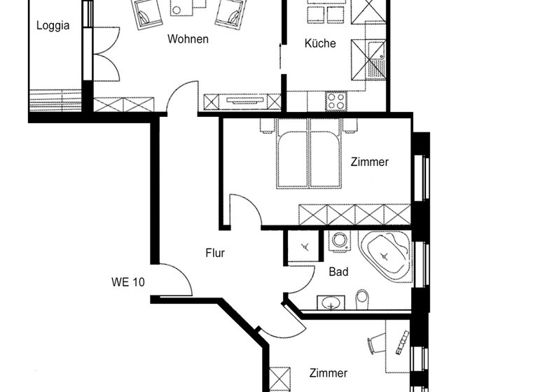 Wohnung zum Kauf 254.000 € 3 Zimmer 87,5 m² 4. Geschoss Großzschocher Leipzig 04249
