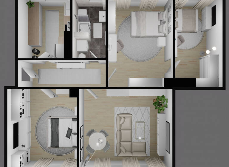 Wohnung zur Miete 620 € 4 Zimmer 81,4 m² 2. Geschoss Jahnstr. 44 Siedlung Dessau-Roßlau 06846