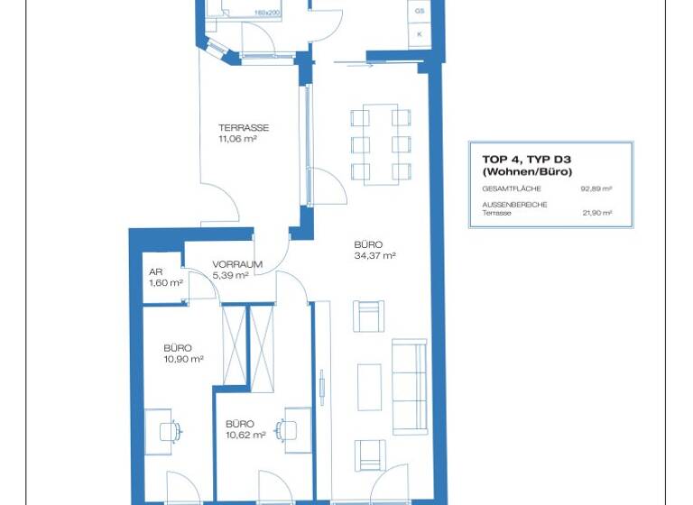 Wohnung zum Kauf - Erstbezug 504.968 € 4 Zimmer 92,9 m² EG Wagramer Straße Wien 1220