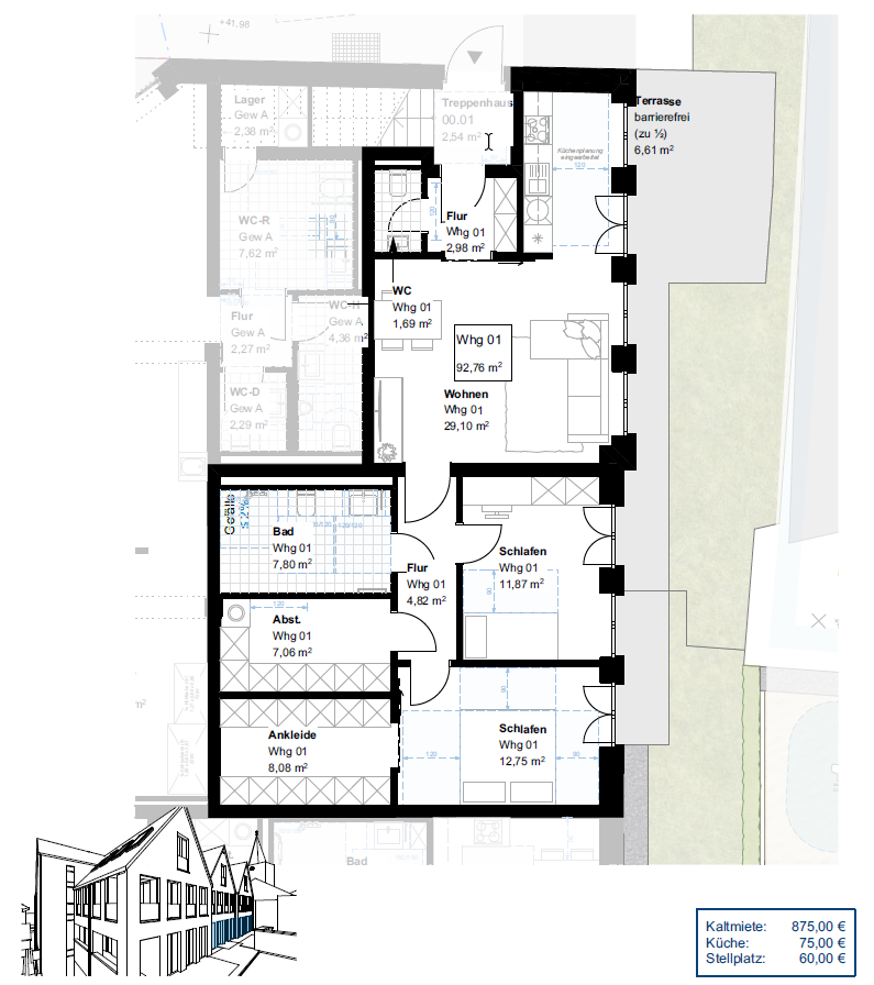 Wohnung zur Miete 875 € 3 Zimmer 92,8 m²<br/>Wohnfläche 01.02.2025<br/>Verfügbarkeit Emsbüren Emsbüren 48488