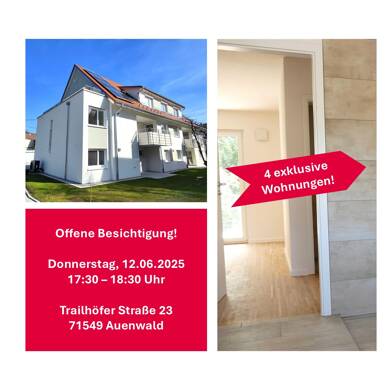 Wohnung zum Kauf - Neubau provisionsfrei 592.000 € 4,5 Zimmer 106 m² EG Trailhöfer Straße 23 Oberbrüden Auenwald 71549