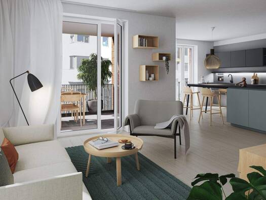 Terrassenwohnung zum Kauf - Neubau provisionsfrei 556.000 € 2 Zimmer 59 m² EG Eugen-Martin-Straße 19b Brühl Freiburg im Breisgau 79106