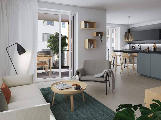 Terrassenwohnung zum Kauf - Neubau provisionsfrei 556.000 € 2 Zimmer 59 m² EG Eugen-Martin-Straße 19b Brühl Freiburg im Breisgau 79106
