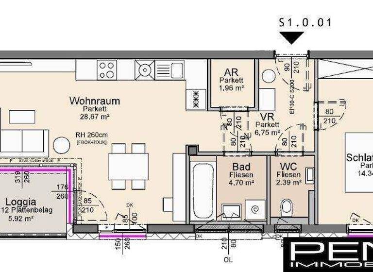 Wohnung zum Kauf - Erstbezug 345.876 € 2 Zimmer 59 m² EG Pöstlingberg Linz 4040