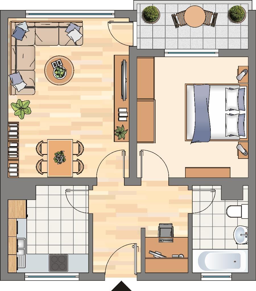 Wohnung zur Miete 409 € 2 Zimmer 53 m²<br/>Wohnfläche 3.<br/>Geschoss 16.11.2024<br/>Verfügbarkeit Rinscheweg 2 Wickeder Feld Dortmund 44319