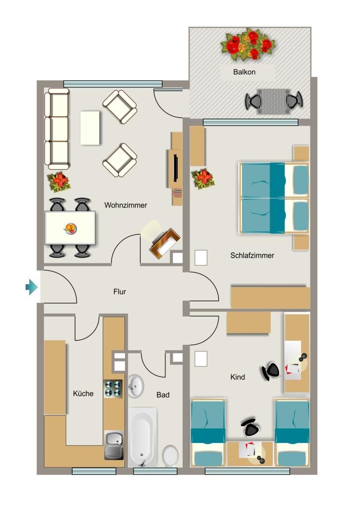 Wohnung zur Miete 565 € 3,5 Zimmer 66,5 m²<br/>Wohnfläche 2.<br/>Geschoss 01.02.2025<br/>Verfügbarkeit Zum Markt 2 Resse Gelsenkirchen 45892