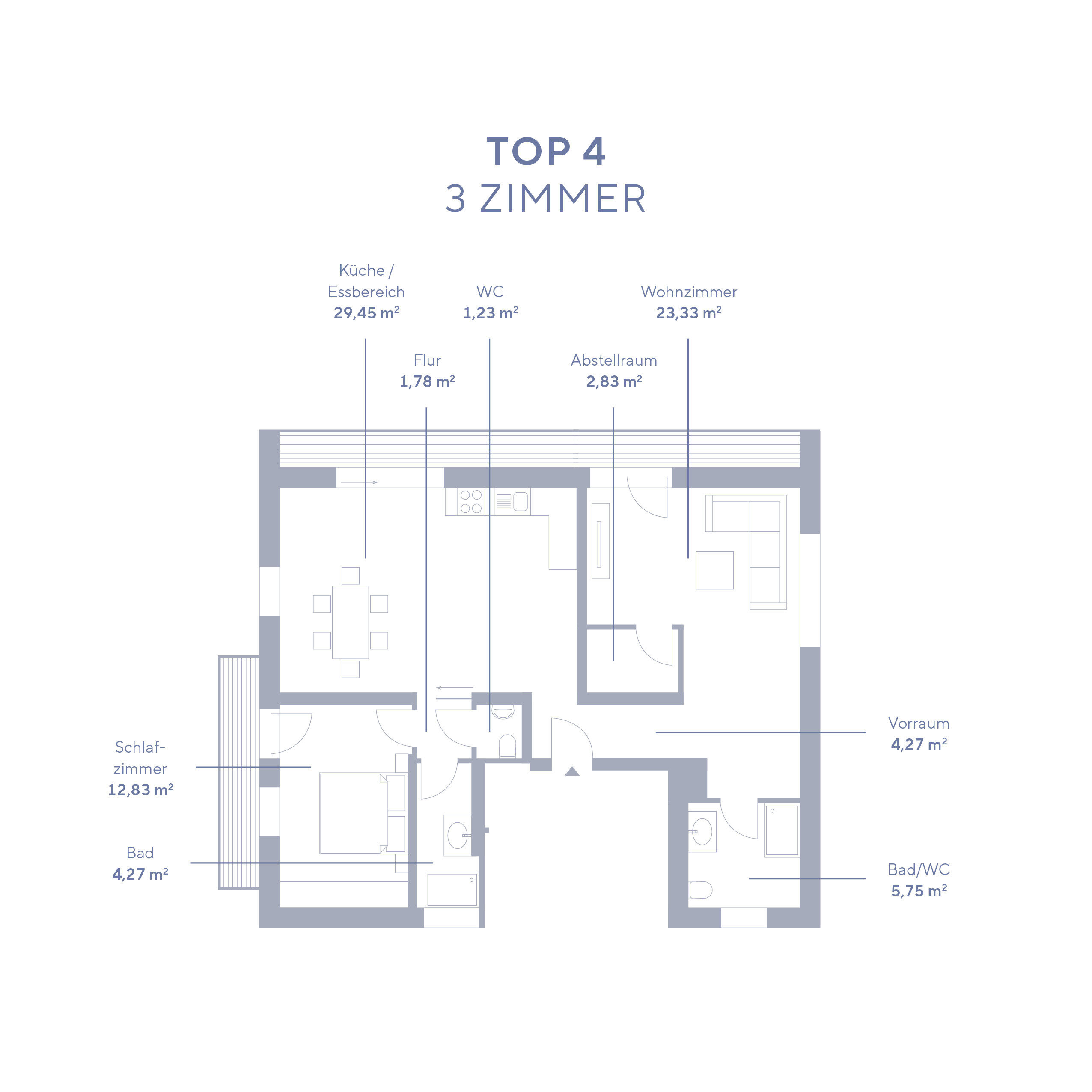 Wohnung zum Kauf provisionsfrei 599.000 € 3 Zimmer 85,7 m²<br/>Wohnfläche 2.<br/>Geschoss Großgmain 5084