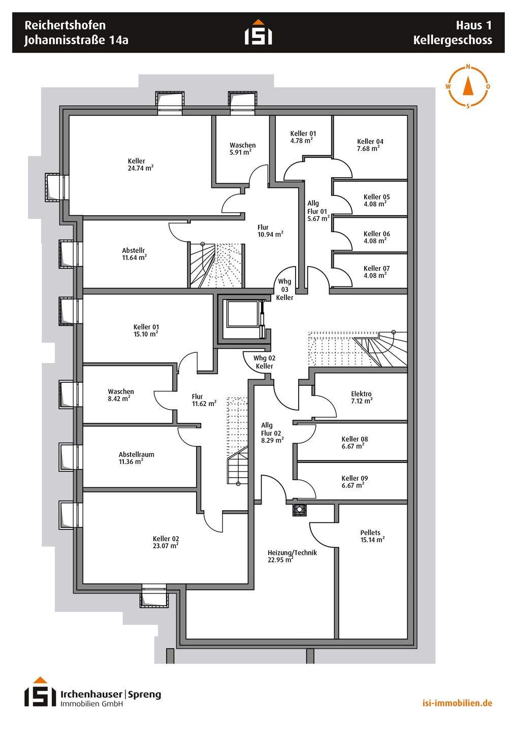 Immobilie in Reichertshofen - Reichertshofen! 4-ZKB OG-Whg. mit 7 m² West-Balkon, FBH, elektr. Rollläden, Videosprech., Keller! - Bild 4
