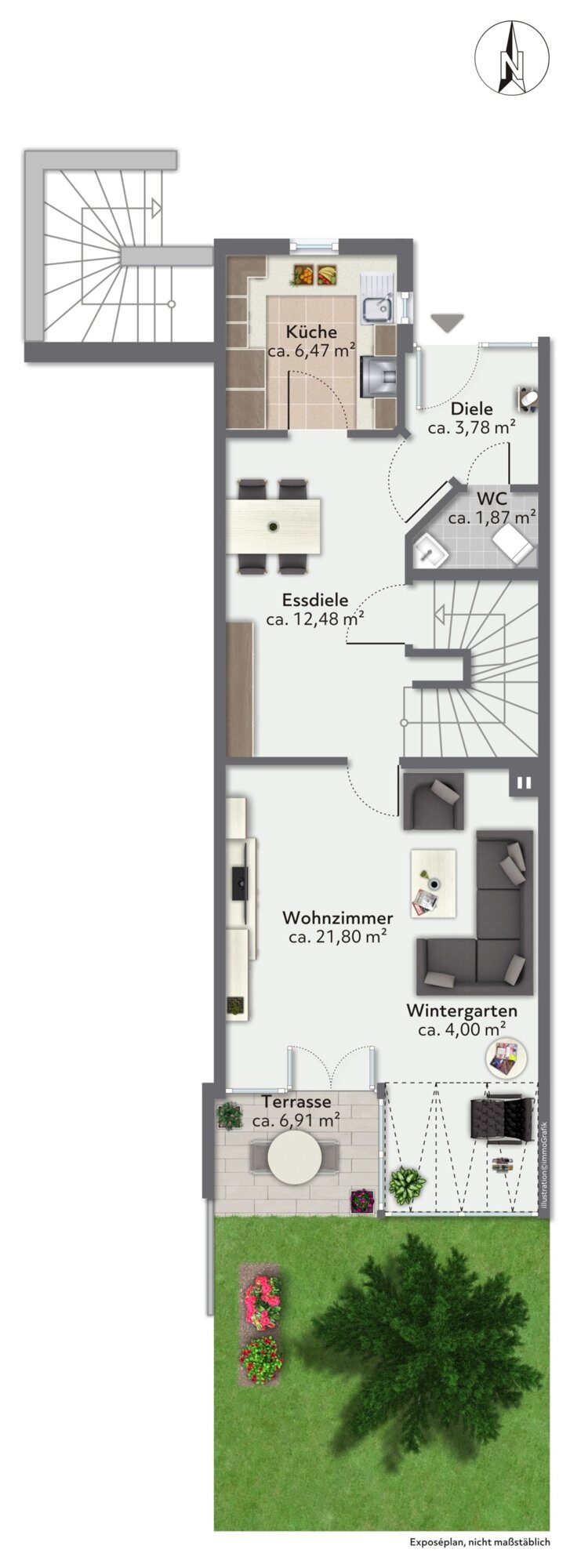 Reihenmittelhaus zum Kauf 389.000 € 6 Zimmer 140 m²<br/>Wohnfläche 193,5 m²<br/>Grundstück Kastl Kastl 84556