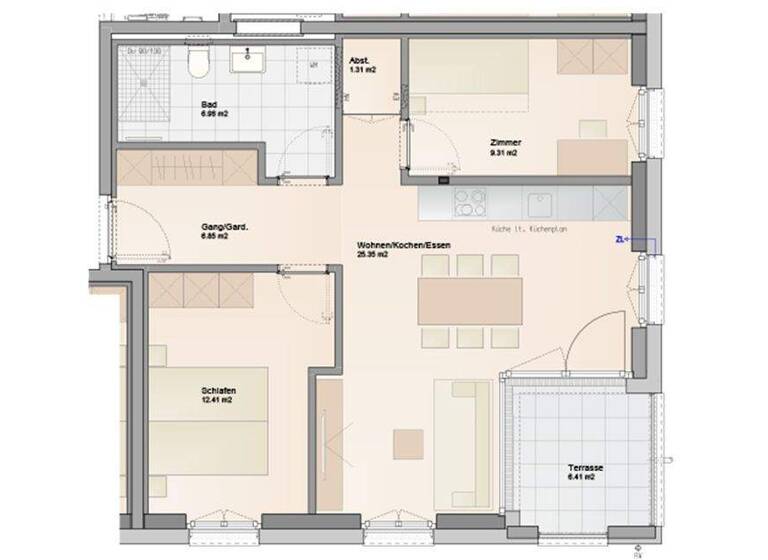 Wohnung zum Kauf - Erstbezug provisionsfrei 469.000 € 3 Zimmer 62,4 m² EG Haferweg Dornbirn 6850