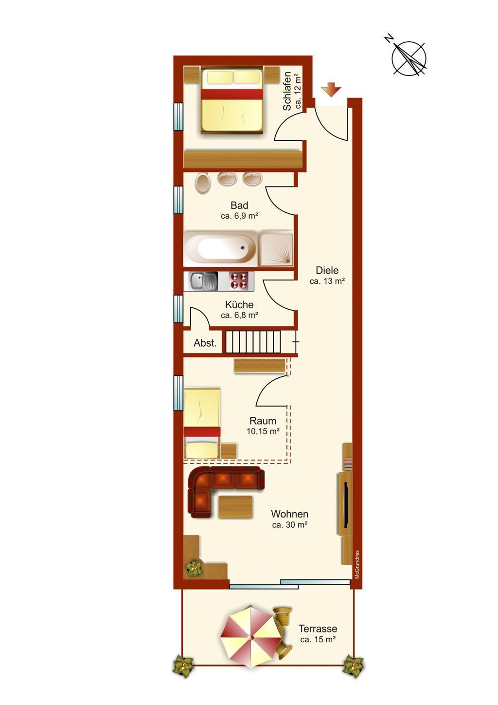 Terrassenwohnung zum Kauf als Kapitalanlage geeignet 679.000 € 5 Zimmer 80 m²<br/>Wohnfläche Garmisch Garmisch-Partenkirchen 82467