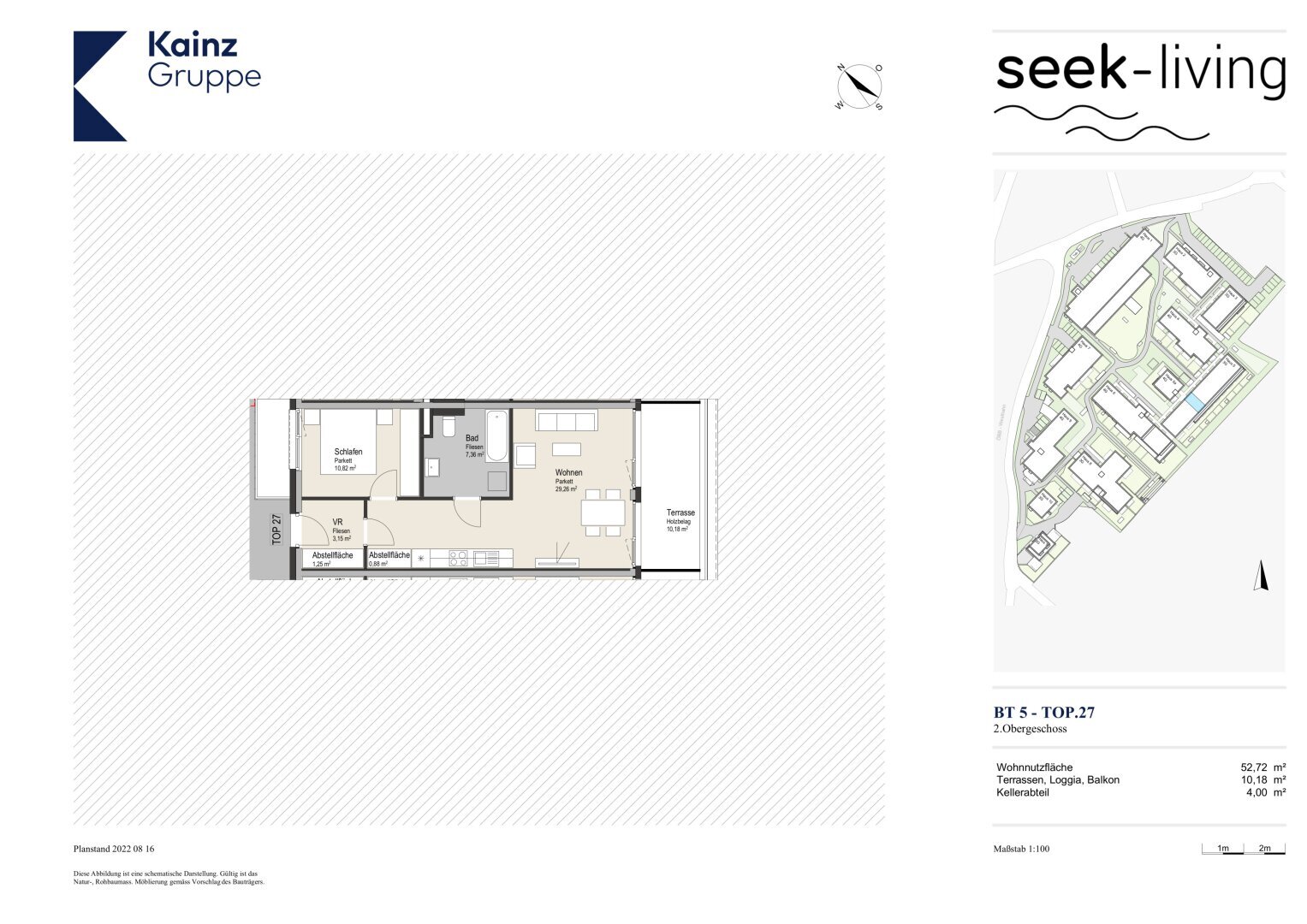 Wohnung zum Kauf 245.000 € 2 Zimmer 52,7 m²<br/>Wohnfläche Seekirchen am Wallersee 5201