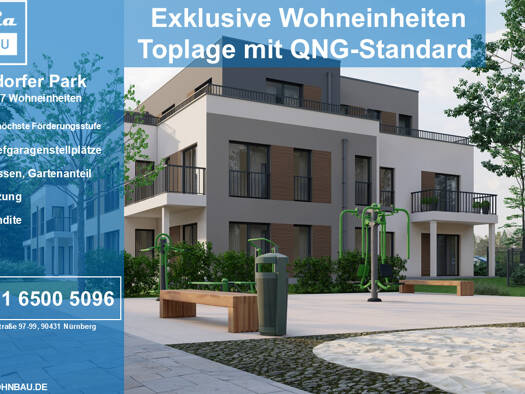 Penthouse zum Kauf - Erstbezug provisionsfrei 463.094 € 2 Zimmer 68,4 m² 2. Geschoss Reichelsdorfer Hauptstraße 97-99 Reichelsdorf Nürnberg / Reichelsdorf 90453