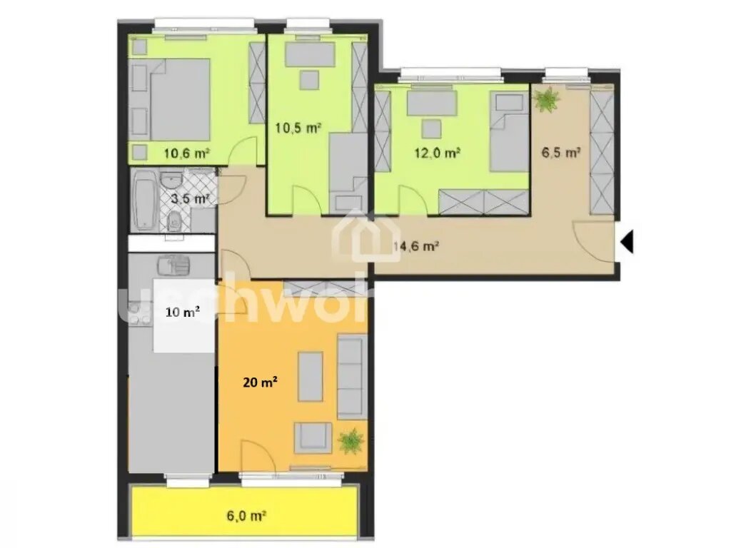 Wohnung zur Miete Tauschwohnung 515 € 4 Zimmer 90 m²<br/>Wohnfläche 3.<br/>Geschoss Alt-Hohenschönhausen Berlin 10369