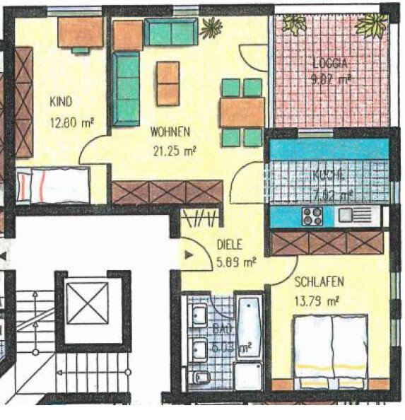 Wohnung zur Miete 720 € 3 Zimmer 72 m²<br/>Wohnfläche 2.<br/>Geschoss ab sofort<br/>Verfügbarkeit Brückenstraße 19 Freital Freital 01705