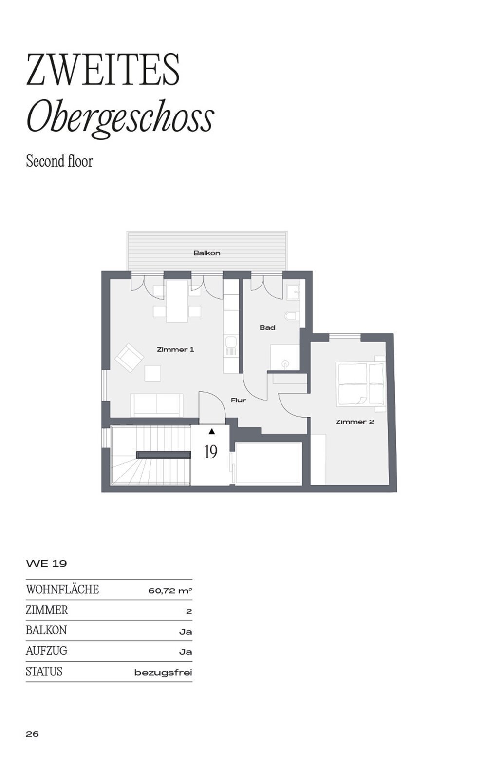 Wohnung zum Kauf 539.000 € 2 Zimmer 59,9 m²<br/>Wohnfläche 2.<br/>Geschoss Urbanstraße 5a Kreuzberg Berlin 10961