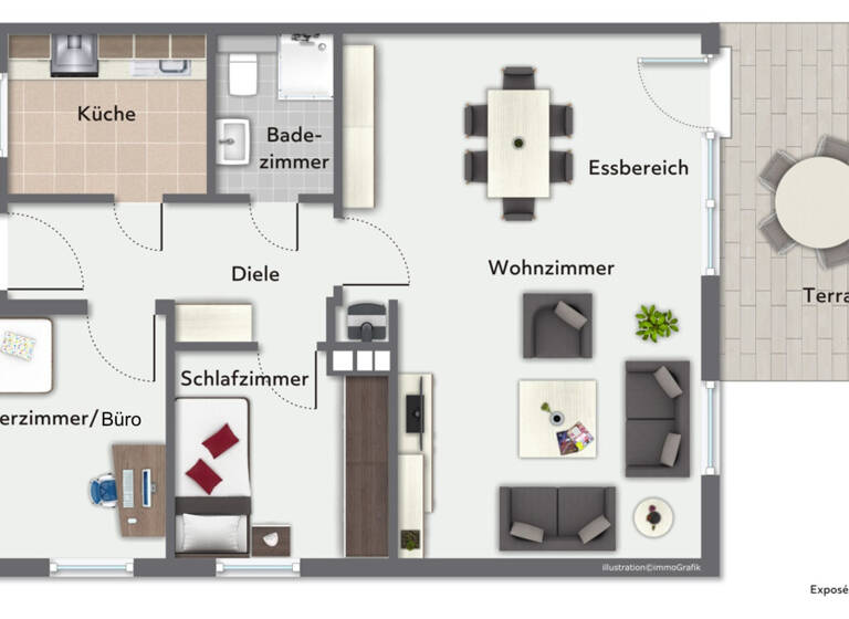 Wohnung zum Kauf provisionsfrei 299.000 € 3,5 Zimmer 63,3 m² EG Fuhlsbüttel Hamburg 22335