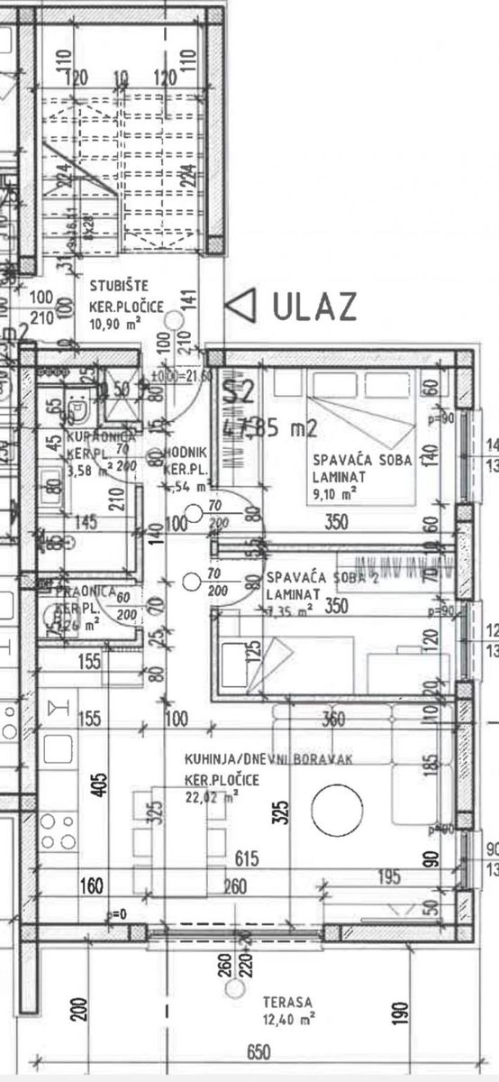 Wohnung zum Kauf 204.000 € 2 Zimmer 62 m²<br/>Wohnfläche Trogir center