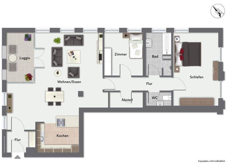 Wohnung zur Miete 1.280 € 3 Zimmer 109 m² frei ab sofort Innenstadt Gütersloh 33330