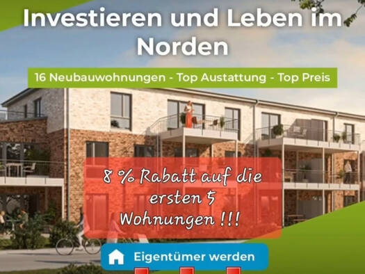 Wohnung zum Kauf 426.582 € 3 Zimmer 109,4 m² Meldorf 25704