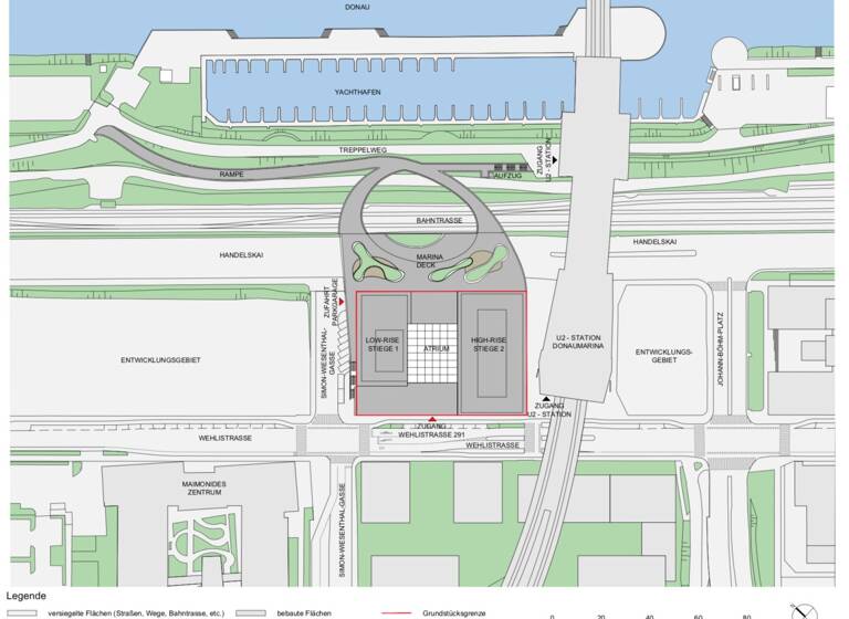 Terrassenwohnung zum Kauf 1.140.000 € 3 Zimmer 75,3 m² 37. Geschoss frei ab sofort Wehlistraße Wien 1020