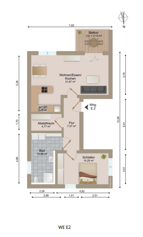 Immobilie in Mitterfels - JETZT AFA 5% sichern! Neubauwohnung mit Aufzug im KFW 55 Stand! - Bild 3