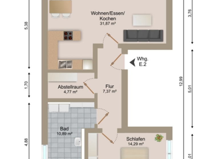 Wohnung zum Kauf - Erstbezug provisionsfrei 390.500 € 2 Zimmer 72,3 m² Mitterfels 94360