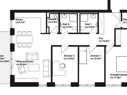 Wohnung zum Kauf provisionsfrei 766.085 € 4 Zimmer 108 m² EG Altheikendorf Heikendorf 24226