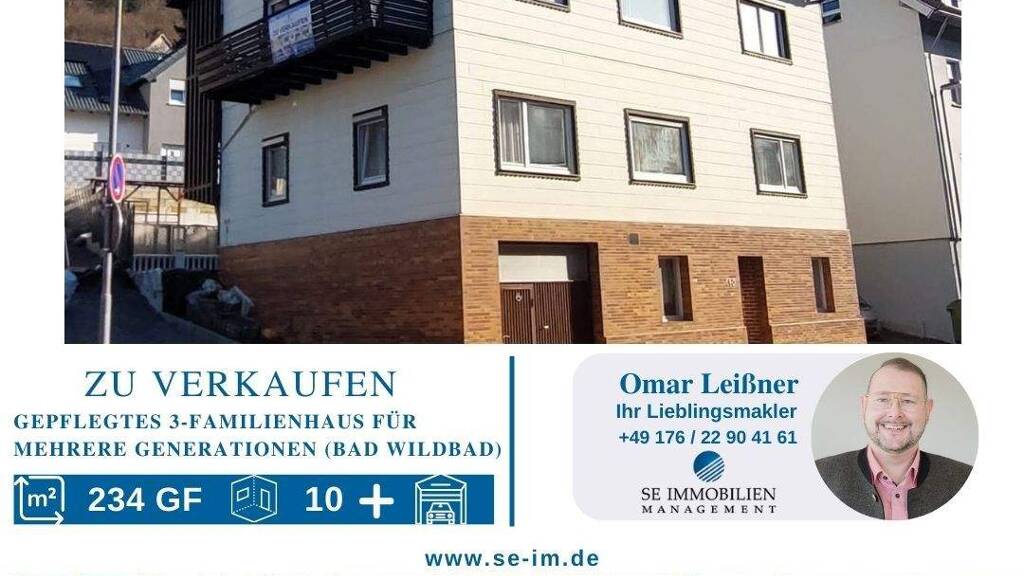 Mehrfamilienhaus zum Kauf 515.000 € 10 Zimmer 234 m² 345 m² Grundstück Calmbach Bad Wildbad 75323