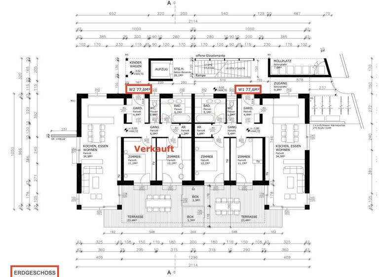 Wohnung zum Kauf - Erstbezug 428.880 € 3 Zimmer 77,6 m² EG Viktring Klagenfurt am Wörthersee 9073
