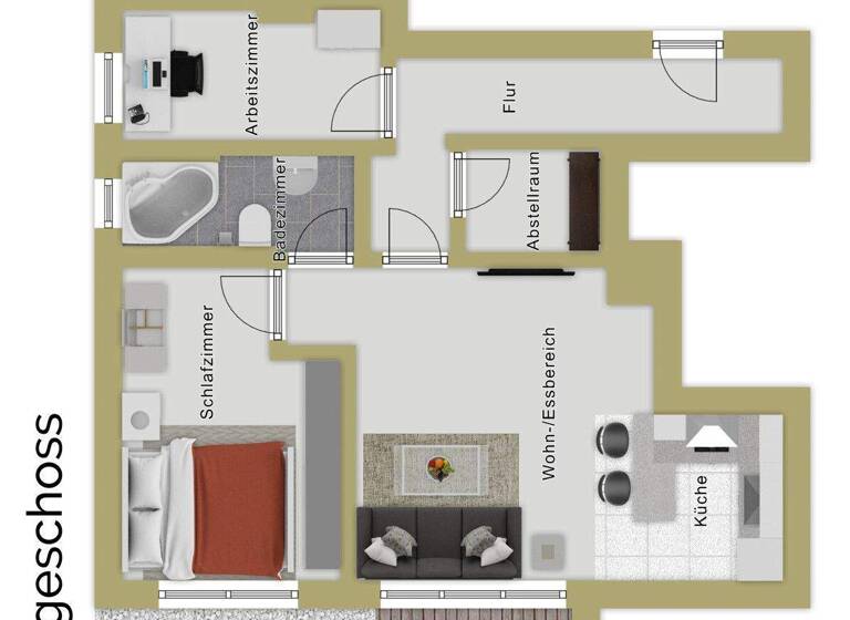 Wohnung zum Kauf 179.000 € 2 Zimmer 60,5 m² Vöhringen 89269