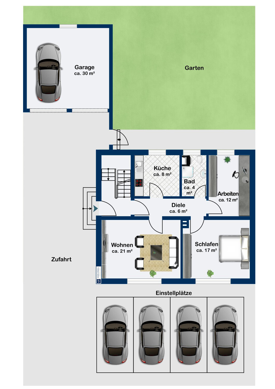 Doppelhaushälfte zum Kauf 559.000 € 10 Zimmer 200 m²<br/>Wohnfläche 512 m²<br/>Grundstück Innenstadt Saarlouis 66740