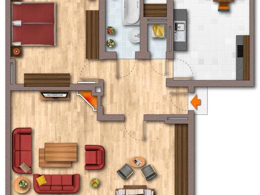 Wohnung zur Miete 700 € 2 Zimmer 82 m² frei ab sofort Cracauer Straße 63 Cracau Krefeld 47799