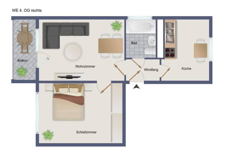 Wohnung zum Kauf 95.000 € 2 Zimmer 49,9 m² Spremberger Vorstadt Cottbus 03048
