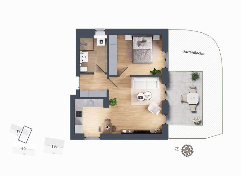 Wohnung zum Kauf - Neubau provisionsfrei 275.000 € 2 Zimmer 47 m² 1. Geschoss Eckernförde 24340