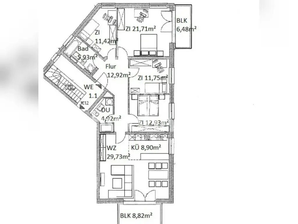 Wohnung zur Miete Tauschwohnung 1.300 € 5 Zimmer 128 m²<br/>Wohnfläche 1.<br/>Geschoss Bornim Potsdam 14469