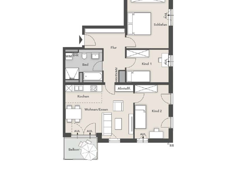 Wohnung zum Kauf 691.000 € 4 Zimmer 94,3 m²<br/>Wohnfläche 2.<br/>Geschoss ab sofort<br/>Verfügbarkeit Dr.-Wilhelm-Knarr-Weg Harthausen Bad Aibling 83043