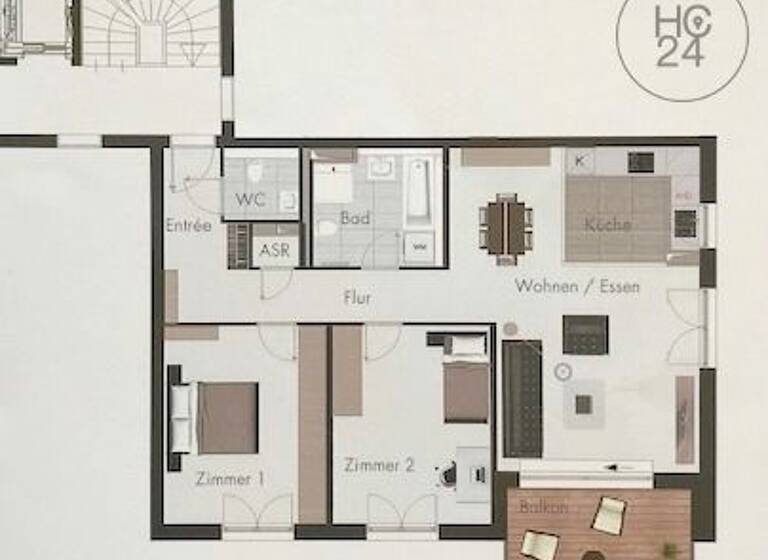 Wohnung zur Miete Wohnen auf Zeit 2.290 € 3 Zimmer 98 m²<br/>Wohnfläche 01.08.2025<br/>Verfügbarkeit Feuerbach Stuttgart 70469