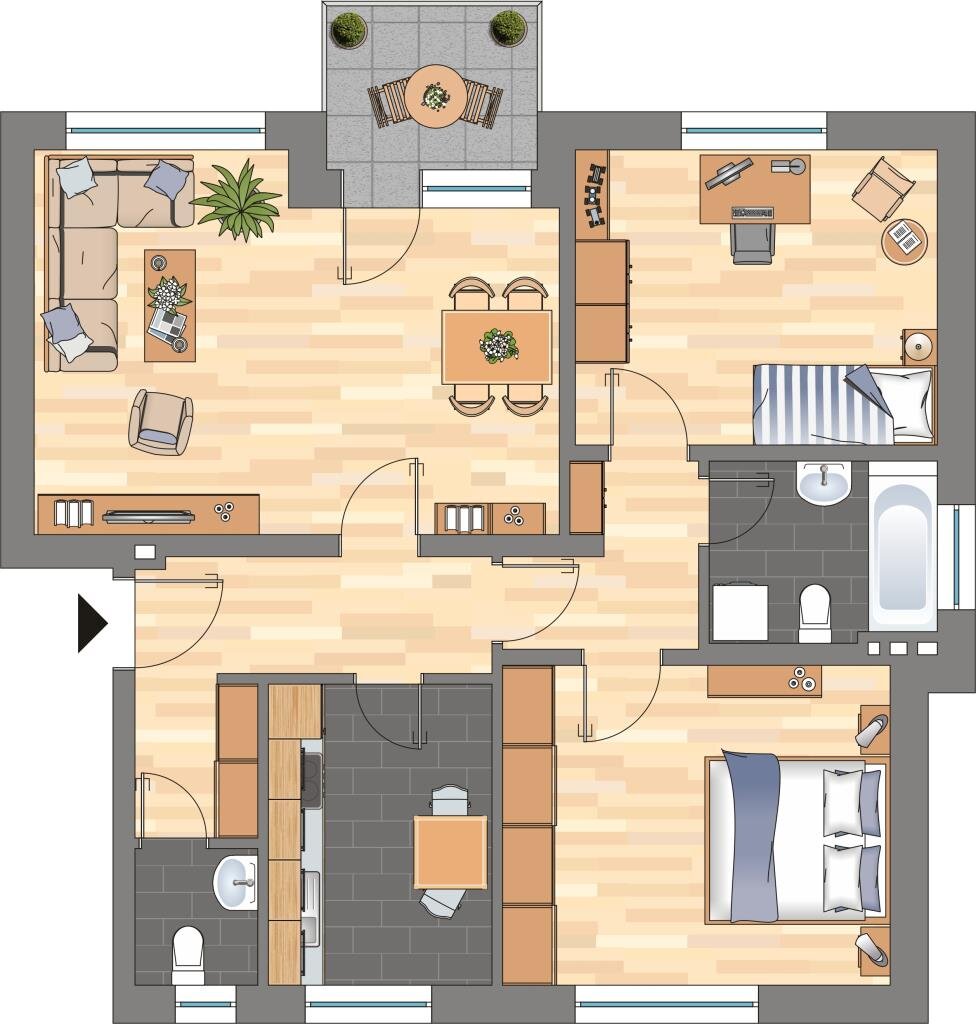 Wohnung zur Miete 489 € 3 Zimmer 72 m²<br/>Wohnfläche 3.<br/>Geschoss 13.02.2025<br/>Verfügbarkeit Straßburger Allee 17 Neuende Wilhelmshaven 26389