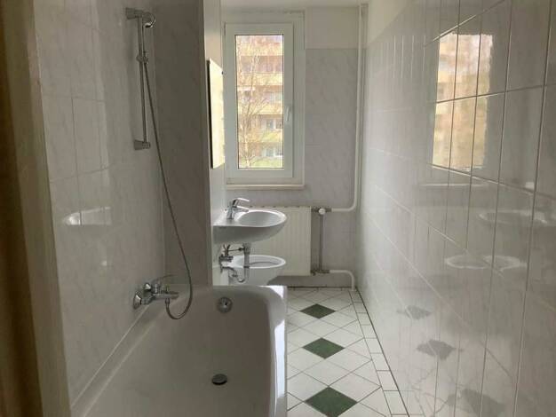 Wohnung zur Miete 306 € 2 Zimmer 47,4 m² 2. Geschoss Freiberger Str. 6 Thekla Leipzig 04349