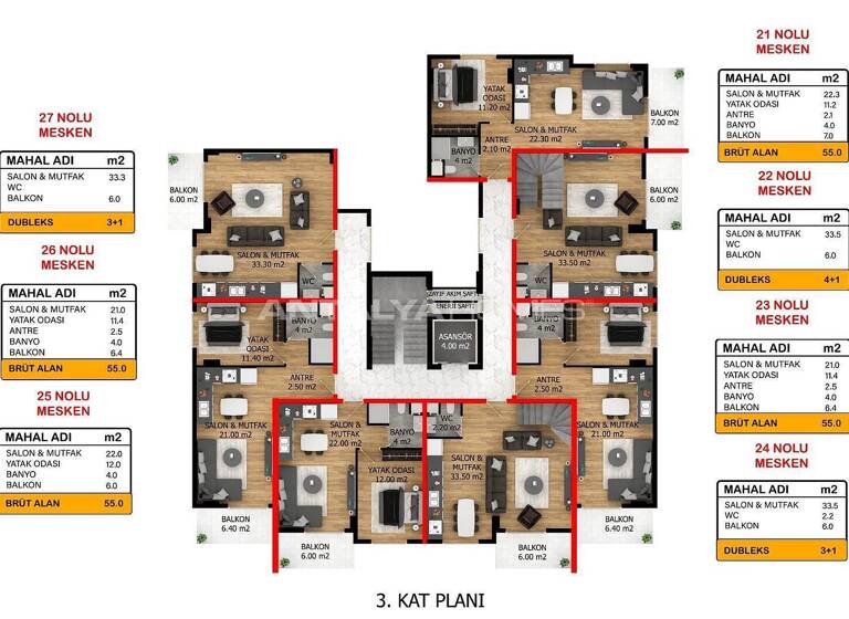Maisonette zum Kauf 310.000 € 5 Zimmer 188 m² EG Antalya 07495