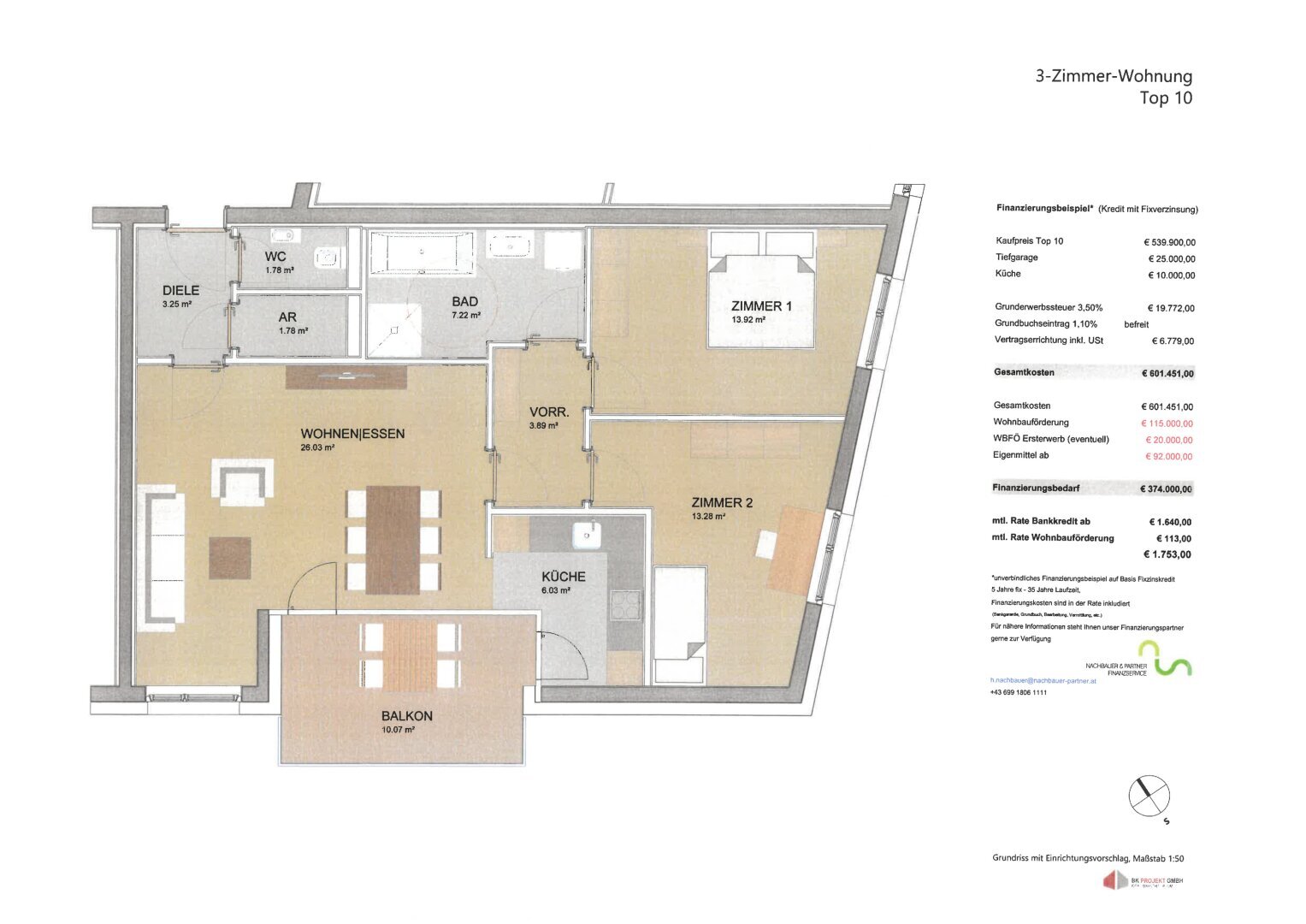 Wohnung zum Kauf 564.900 € 3 Zimmer 77,2 m²<br/>Wohnfläche 1.<br/>Geschoss Dornbirn 6850