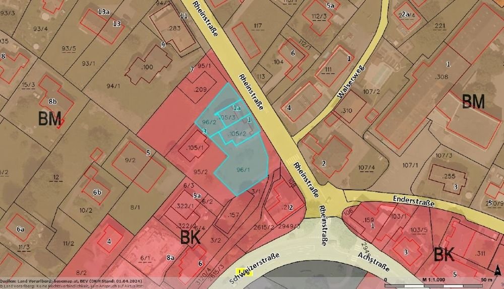 Grundstück zum Kauf 1.147 m²<br/>Grundstück Rheinstraße 1 und 1a Altach 6844