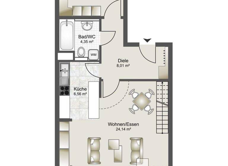 Maisonette zum Kauf 310.000 € 2,5 Zimmer 82 m² Heilbronn 74074