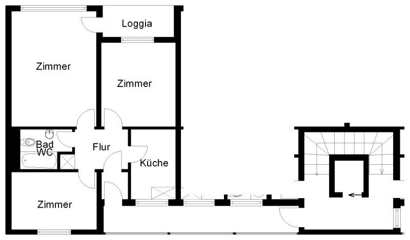 Wohnung zur Miete 694 € 3 Zimmer 65,2 m²<br/>Wohnfläche 3.<br/>Geschoss 07.01.2025<br/>Verfügbarkeit Sophienhof 2 Schinkel 101 Osnabrück 49084