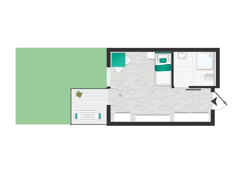 Studio zum Kauf 95.000 € 1 Zimmer 23,6 m² EG Neckarwestheim 74382