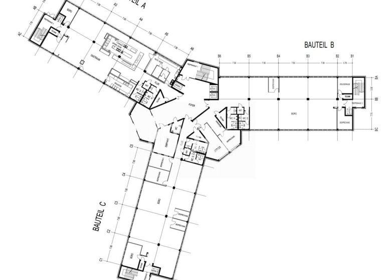 Bürofläche zur Miete 7,50 € 6.935 m² Bürofläche teilbar ab 120 m² Hammfeld Neuss 41460